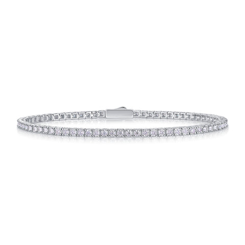 One Of A Kind Luxury Fashion Mosan Diamond Silver Jewelry Comparable To Natural Diamond Bracelet