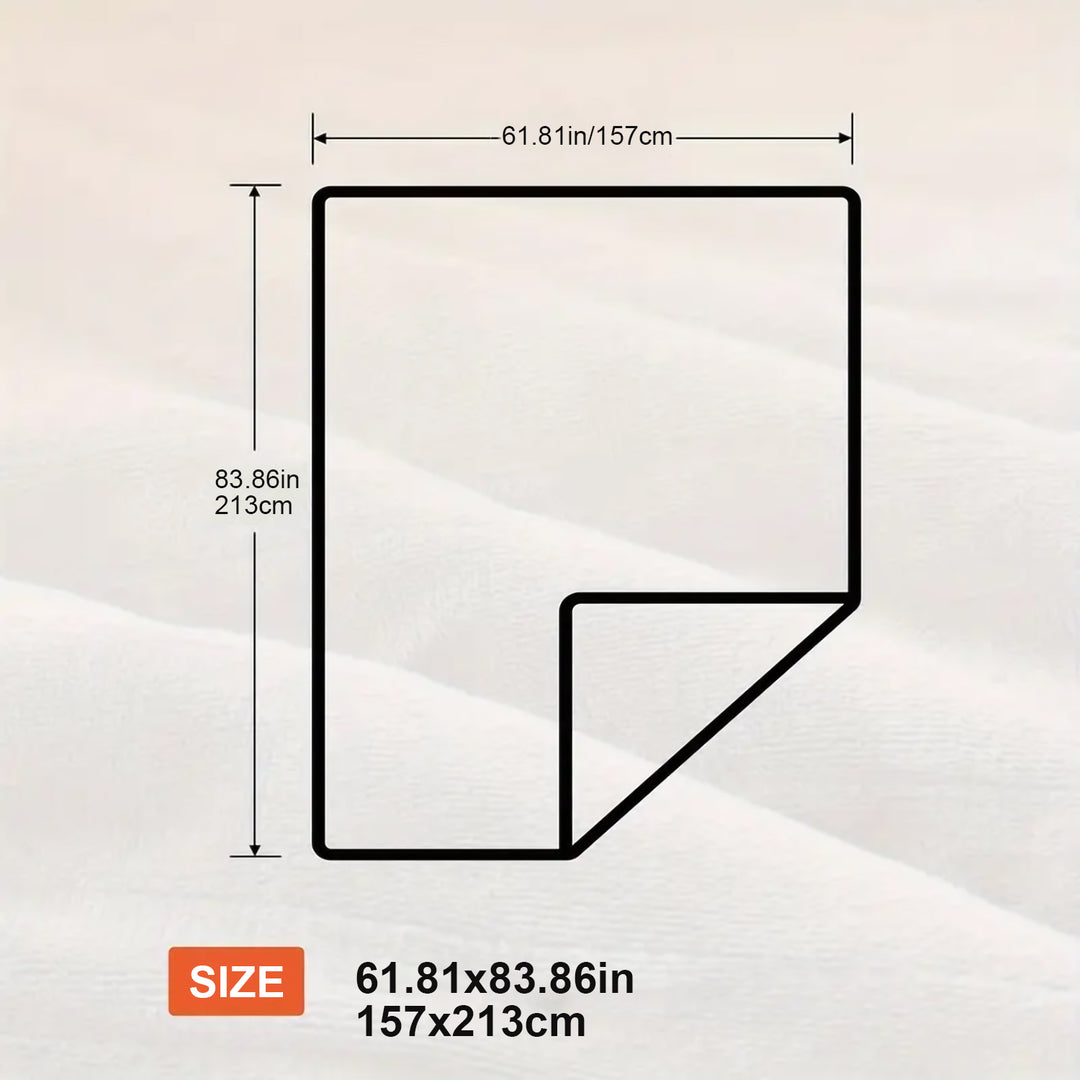 Heated Blanket Queen Size With Dual Zone Control - 10 Heat Settings Electric Throw Blanket With Automatic Shut Off Timer, Machine Washable Soft Flannel