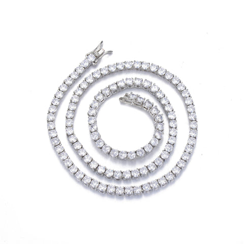 Fashion Cuban Chain Women's Gold Plated Zircon Jewelry