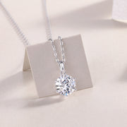 Refreshing Breeze Dancing Luxurious Fashion Diamond Pendant Necklace Set With Mosan Diamond Silver Ornaments