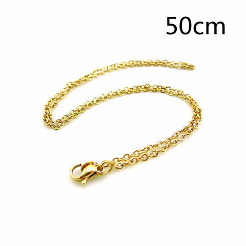 316L Stainless Steel Necklace And Pendant Cross Chain Clip Beads Necklace