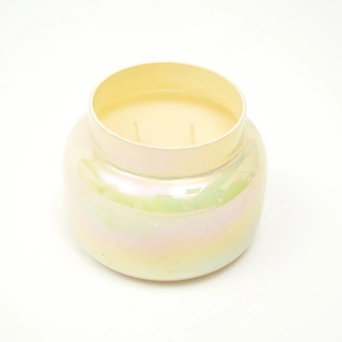 Scented Wax Candle Jar With Lid- Pastel Yellow