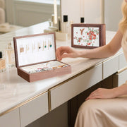 Solid Wood Jewelry Storage Box Ladies Retro Wooden Necklace Jewelry Bracelet Watch Display Box Handmade Wedding Birthday Anniversary Jewelry Box