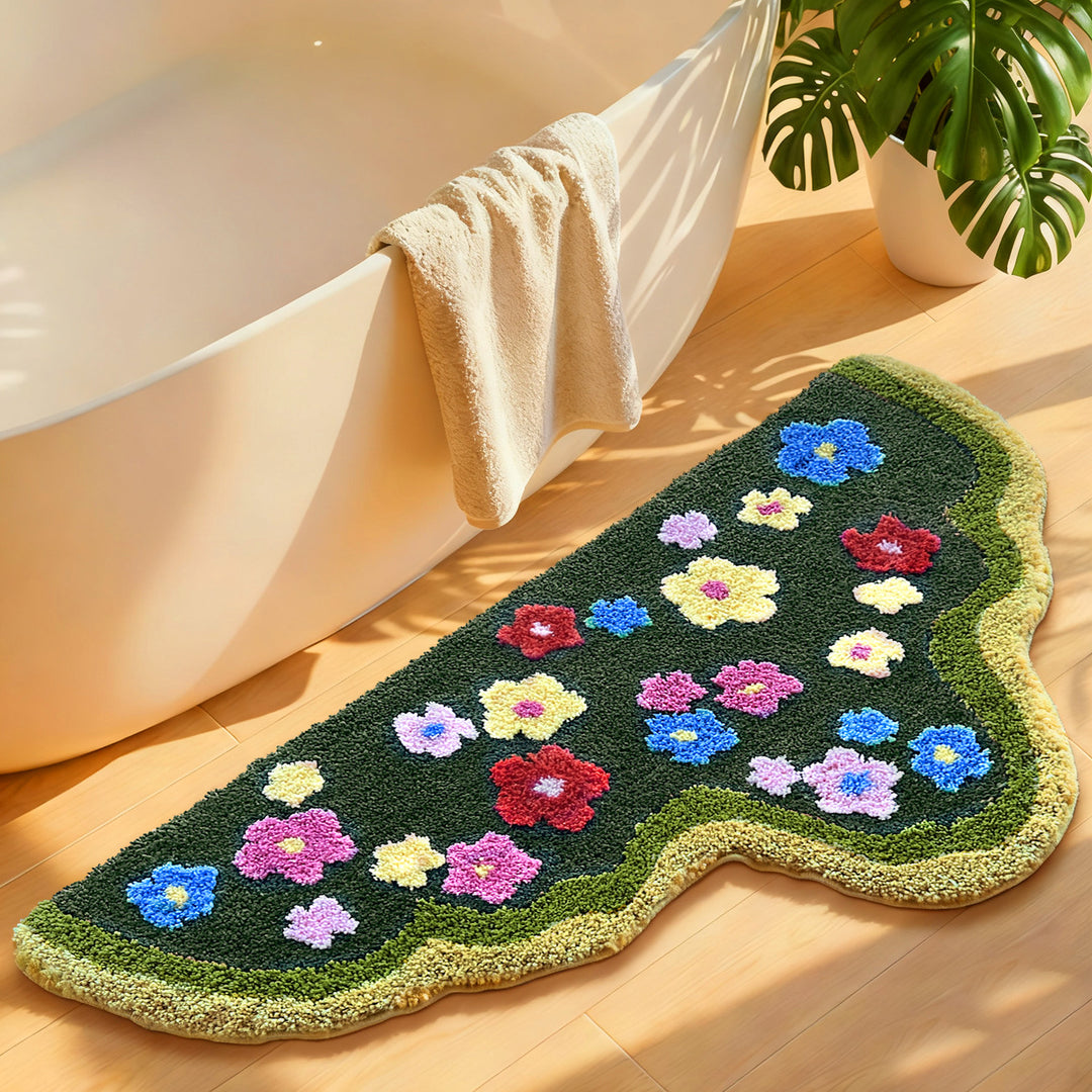 3d Moss Rug Washable Rainbow Rug For Girl Nursery, Small Rug 2X 5 FT Colorful Area Rugs For Kids Bedroom, Non-Slip Soft Polka Dot Carpet Kids Rugs For Classroom Playroom Tent Castle