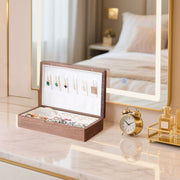 Solid Wood Jewelry Storage Box Ladies Retro Wooden Necklace Jewelry Bracelet Watch Display Box Handmade Wedding Birthday Anniversary Jewelry Box