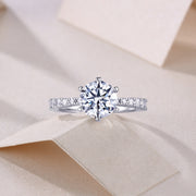 Large Diamond Diamond Ring Luxury Fashion Set Moissanite Silver Ring