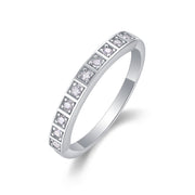 Diamond Ring Luxury Fashion Set Moissanite Silver Ring