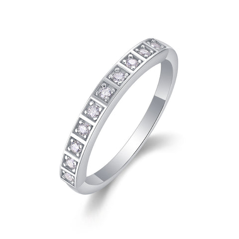 Diamond Ring Luxury Fashion Set Moissanite Silver Ring