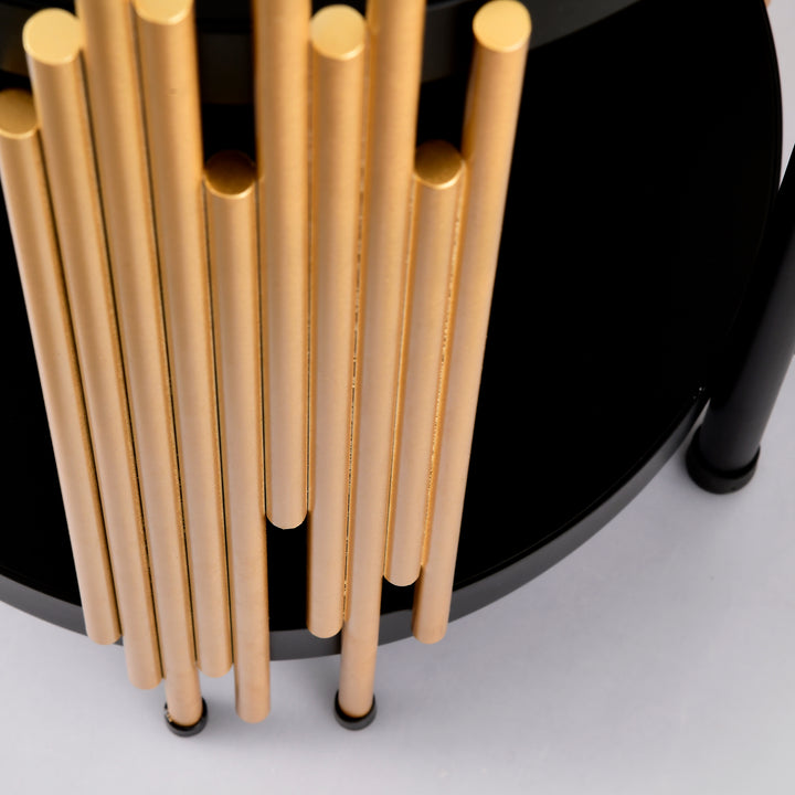 Luxury Shelves Floor Lamp For Living Room With Metal Lampshade