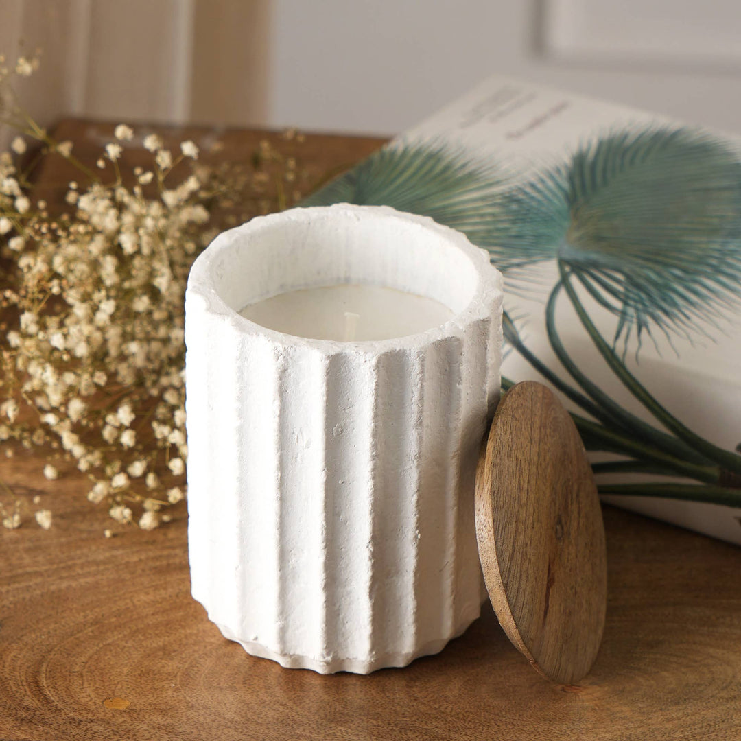 Jar Candle Ecomix Wax Fill With Wooden Lid - Vanilla Lavender, 6oz