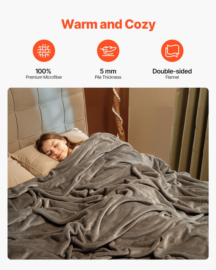 King Size Blanket, 108 X 90 Inches, Lightweight And Fuzzy Throw Blanket For Bed, Cozy Grey King Blanket For All Season, Warm Plush Machine Washable Bedding, Grey