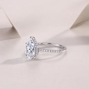 Light And Shadow - A Fashionable Diamond Jewelry Piece Set With Moissanite S925 Sterling Silver And Platinum Diamond Ring