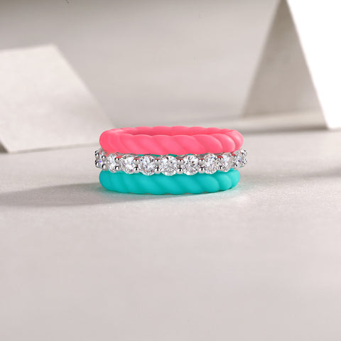 Dreamy Halo - A Fashionable And Luxurious Jewelry Accessory Set With Moissanite S925 Sterling Silver And Platinum-plated Diamond