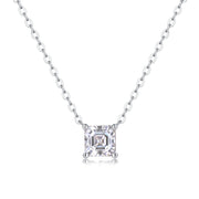 Eternal - A Fashionable And Luxurious Diamond Jewelry Pendant Set With Square Moissanite S925 Sterling Silver