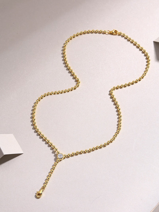 Time Interlaced - A Trendy Diamond Jewelry Necklace Pendant Set