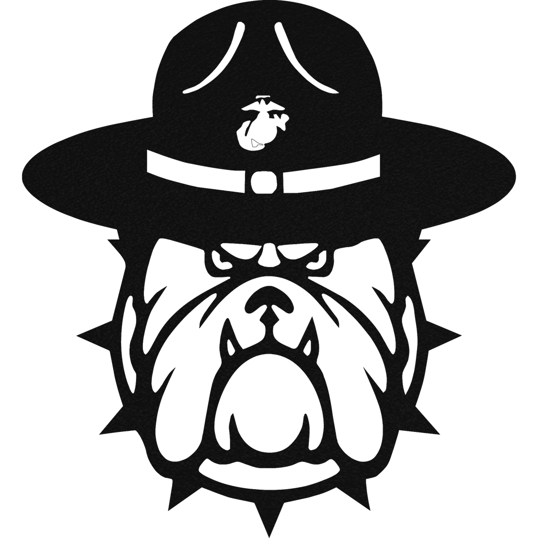 Military Bulldog - Metal Wall Art