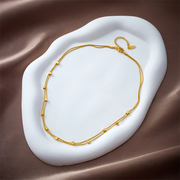 Dieyuro 316l Stainless Steel Necklace, Cube Chain Necklace