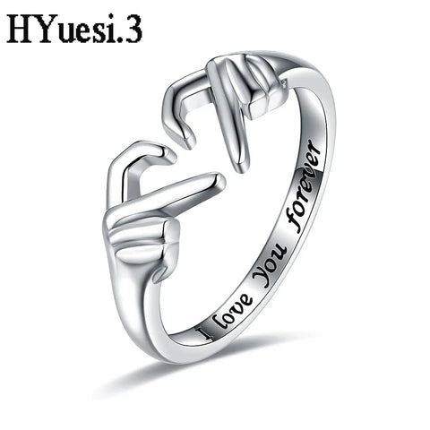 I Love You Forever Heart Claddagh Rings