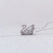 Swan Necklace, Element Crystal Smart Swan Clavicle Necklace