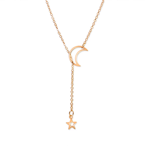 New Simple Moon Star Pendant Choker Necklace And Women's Party Jewelry