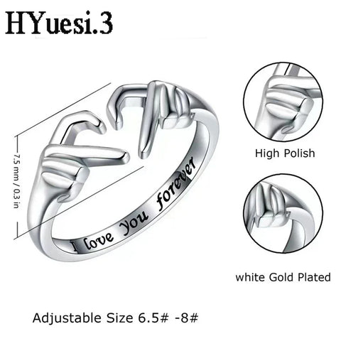 I Love You Forever Heart Claddagh Rings