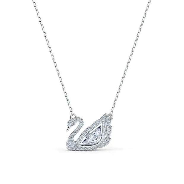 Swan Necklace, Element Crystal Smart Swan Clavicle Necklace