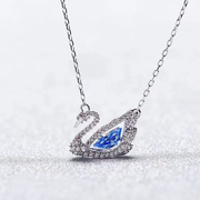 Swan Necklace, Element Crystal Smart Swan Clavicle Necklace