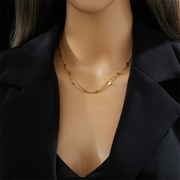 Dieyuro 316l Stainless Steel Necklace, Cube Chain Necklace