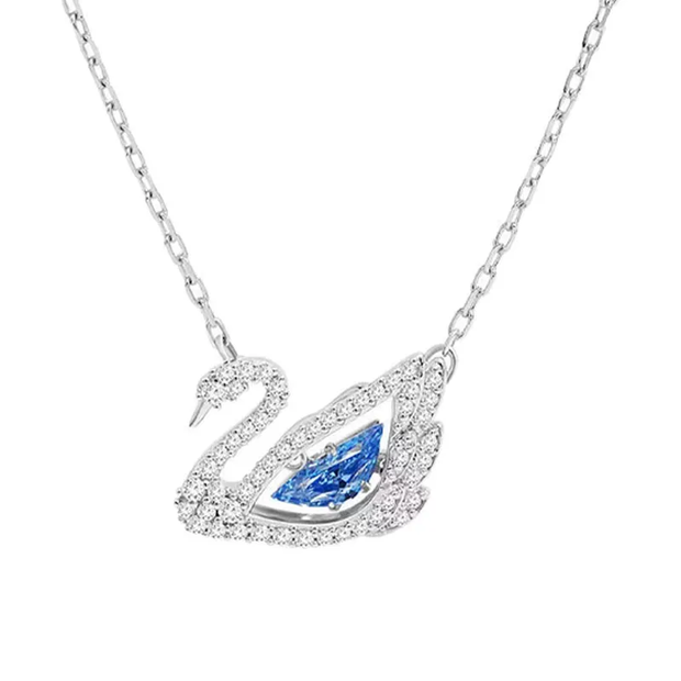 Swan Necklace, Element Crystal Smart Swan Clavicle Necklace