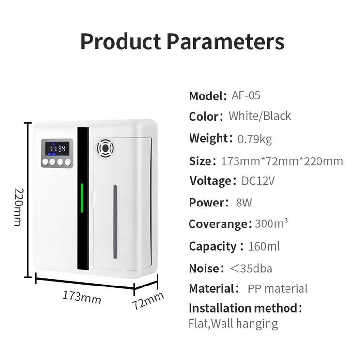Scent Machine Aroma Diffuser 160ml Fragrance Diffuser For Large Area