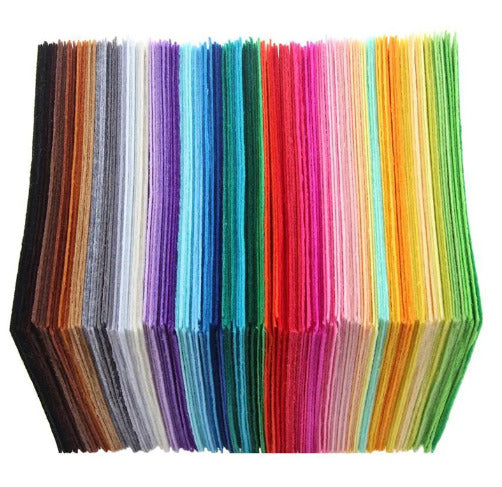 40 Pcs Soft Felt Fabric Sheet, Craft Squares Nonwoven