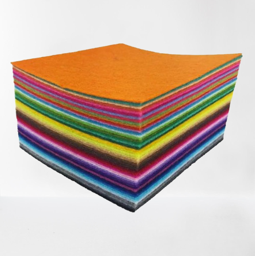 40 Pcs Soft Felt Fabric Sheet, Craft Squares Nonwoven