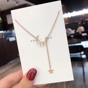 New Simple Moon Star Pendant Choker Necklace And Women's Party Jewelry
