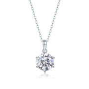 Refreshing Breeze Dancing Luxurious Fashion Diamond Pendant Necklace Set With Mosan Diamond Silver Ornaments