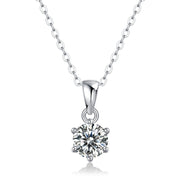Breeze Dance - Affordable Diamond Jewelry Necklace Pendant Set With 1-carat, 2-carat And 3-carat Moissan Diamonds, S925 Sterling Silver And Platinum-plated. Fashionable And Trendy Jewelry.