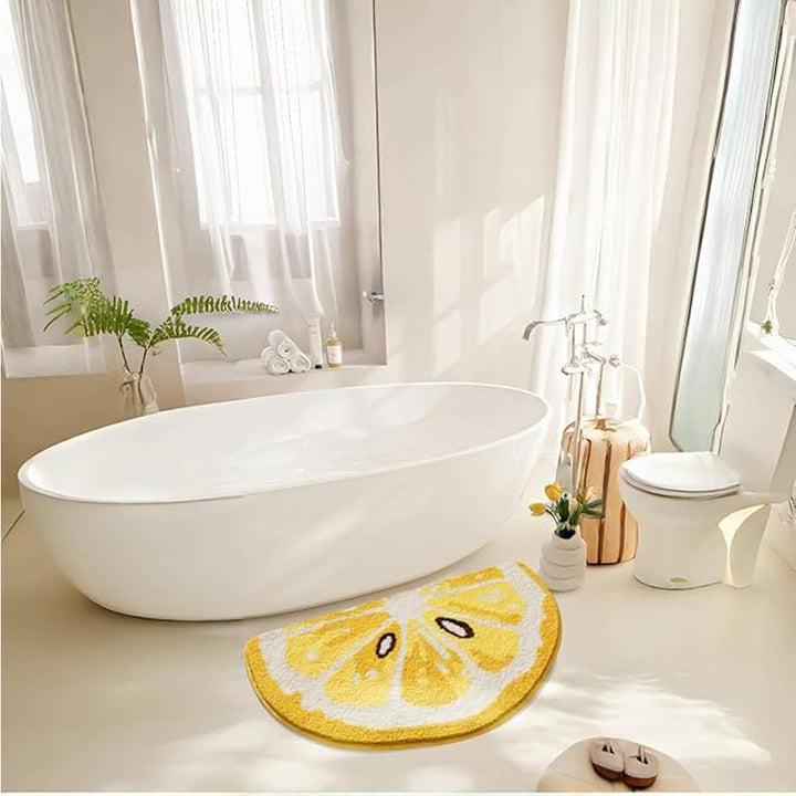 Lemon Fruit Bath Mats Cute Bathroom Rugs
