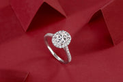 Audrey Large Diamond Ring Luxury Fashion Set Moissanite Silver Ring