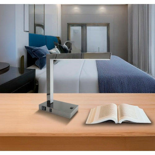 Modern LED Desk Lamp With USB & Power Outlet