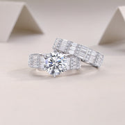 Vanilla - A Fashionable And Luxurious Jewelry Piece Set With 3-carat Moissanite S925 Sterling Silver And Platinum-plated Diamond