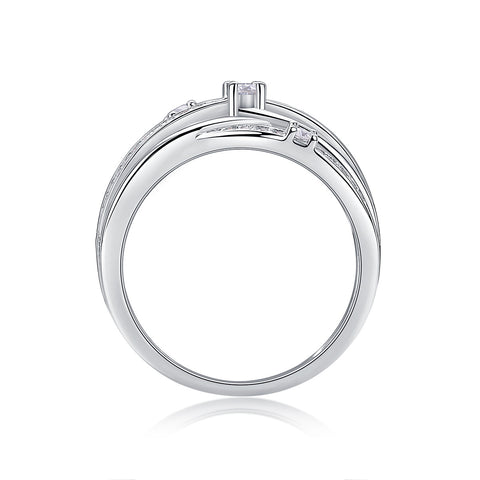 Star Ring Diamond Ring Luxury Fashion Set Moissanite Silver Ring