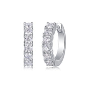 Pursuit - Fashionable And Luxurious Diamond Jewelry Earrings Set With Moissanite S925 Sterling Silver And Platinum-plated Stud Earrings