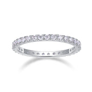 Luxury Fashion Row Diamond Ring Moissanite Silver Ring