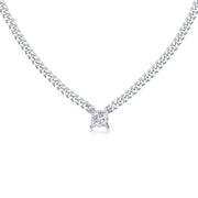 Zhang Yang - A Fashionable And Luxurious Diamond Jewelry Pendant Set With Square Moissanite S925 Sterling Silver
