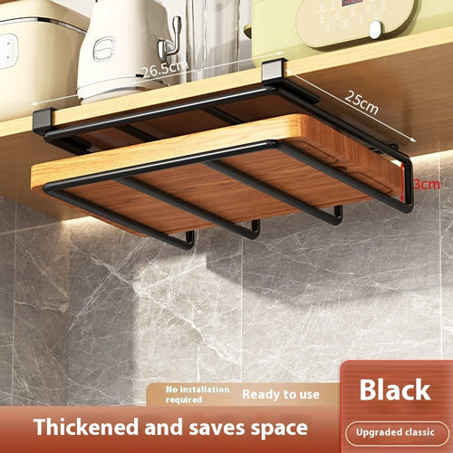 Kitchen Punch-free Storage Rack Double-layer Chopping Board Rack