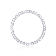 Three Row Diamond Ring Luxury Fashion Set Moissanite Silver Ring