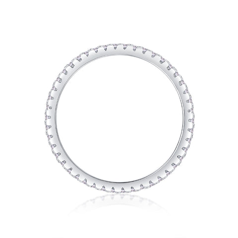 Three Row Diamond Ring Luxury Fashion Set Moissanite Silver Ring