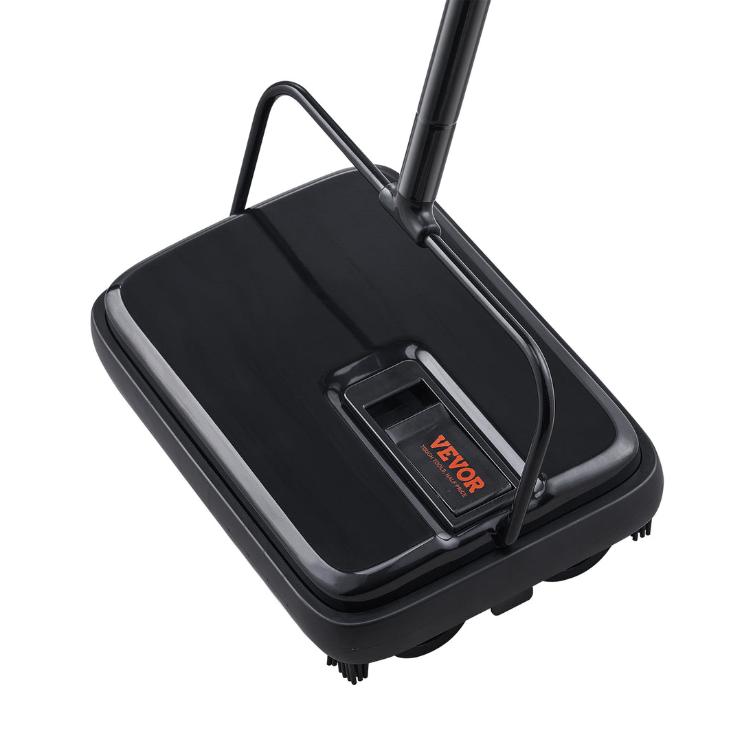 VEVOR Carpet Sweeper, 7.87 In Sweeping Paths, Floor Sweeper Manual Non Electric, 300 Ml Dustbin Capacity With Comb For Home Office Rugs Hardwood Surfaces Wood Floors Laminate, Cleans Dust Pet Hair
