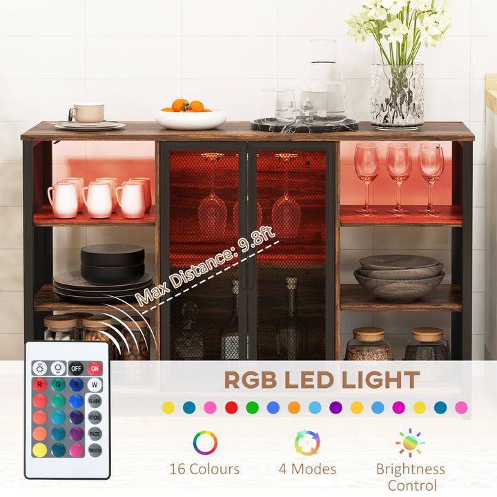 LED Wine Cabinet with Charging Station Holders