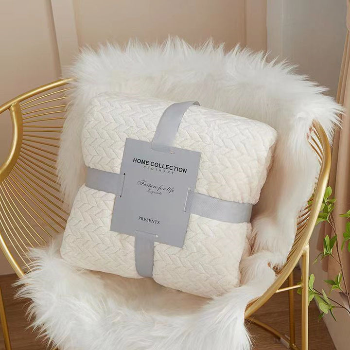 Solid Color Flannel Wheat Grain Blanket Children's Blankets