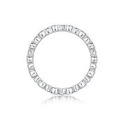 Multi-row Diamond Ring Luxury Fashion Set Moissanite Silver Ring